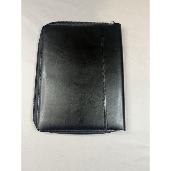 Black Faux Leather Tablet Case Stand 12” Diagonal Zip Around - Picture 3 of 10